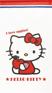  のれん 受注生産 目隠し サンリオ「ハローキティ I love apples!」85x150cm 日本製 / 家具・インテリア ファブリック・敷物