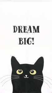  のれん 受注生産 目隠し 「DREAM_BIG」 日本製 洋風 猫 / 家具・インテリア ファブリック・敷物