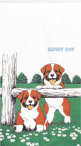  のれん 受注生産 目隠し 「SUNNY_DAY」 日本製 洋風 犬 / 家具・インテリア ファブリック・敷物