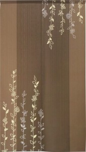  のれん 受注生産 目隠し 「モダンリーフ」85x150cm 日本製 洋風 洋柄 / 家具・インテリア ファブリック・敷物