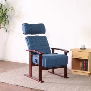 ヘッドが伸びる高座椅子 ブルー / 家具・インテリア チェア
