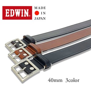 EDWIN 40mm幅 ギャリソンバックルベルト 日本製 / ファッション 服飾雑貨 ベルト・バックル