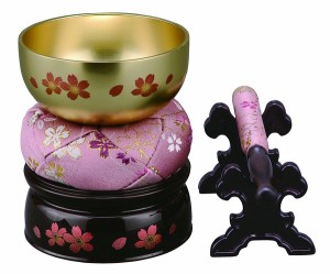 桜蒔絵おりん5点セット / 生活雑貨 日用品 仏事・神事用品