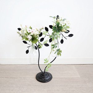 一輪挿し アイアンフラワーベース 花瓶 造花付き / 家具・インテリア インテリアグリーン 花瓶・フラワースタンド