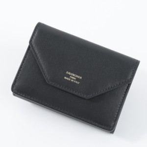 BALENCIAGA バレンシアガ 財布 三つ折り財布 Envelope ミニウォレット 736730 2AABY レディース ブラック レザー ミニ財布 ロゴ カード収