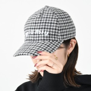 MIU MIU ミュウミュウ 帽子 キャップ チェックウールCAP 5HC179 2F87 レディース GRIGIO NERO グレー ブラック 千鳥格子 ロゴ刺しゅう ウ