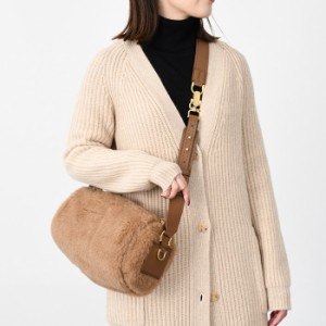 Max Mara マックスマーラ バッグ TEDDYROLLM テディベア ロールバッグ ミディアム ショルダーバッグ クラッチバッグ レディース ブラウン