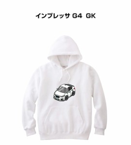 MKJP パーカー 車好き プレゼント 車 メンズ 誕生日 彼氏 イベント クリスマス 男性 シンプル かっこいい スバル インプレッサ G4 GK 送