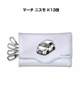 MKJP キーケース かわいい かっこいい イラスト プレゼント 車 メンズ 誕生日 彼氏 クリスマス 男性 贈り物 ギフト ニッサン マーチ ニス