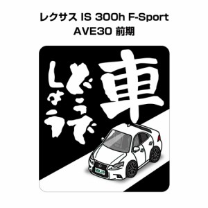 MKJP 車どうでしょうステッカー 2枚入り 外車 レクサス IS 300h F-Sport AVE30 前期 送料無料