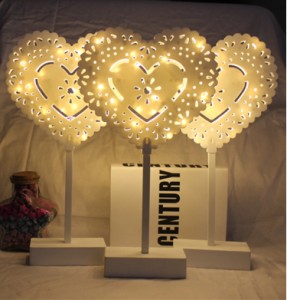 ファッションクリエイティブ中空ハートナイトライト暖かいロマンチックホームデコレーションバレンタインデーギフト