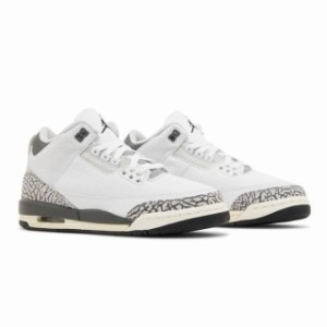 [ナイキ] エア ジョーダン 3 レトロ J AIR JORDAN 3 RETRO ホワイト/アイアン/ライトアッシュグレー/ブラック DX6665-100