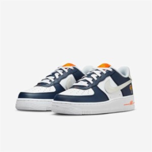 [ナイキ] エア フォース 1 LV8 J AIR FORCE 1 LV8 ミッドナイトネイビー/ブルーティント/セーフティオレンジ/ホワイト FN7239-410