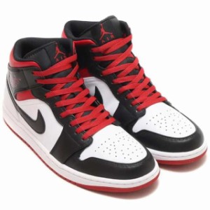 [ナイキ] エア ジョーダン 1 ミッド AIR JORDAN 1 MID ホワイト/ブラック/ジムレッド DQ8423-106