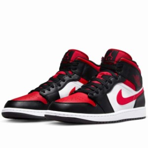 ナイキ エアジョーダン1 NIKE AIR JORDAN 1 MID ミッド ホワイト ジムレッド ブラック ミッド WHITE GYM RED BLACK 554724-079 メンズ ス