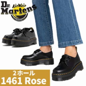 Dr.Martens ドクターマーチン シューズ Rose 1461 2ホール ギブソン 厚底 シューズ メンズ レディース ブラック 靴 マーチン