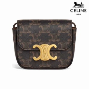 「一点限定」展示品 セリーヌ celine CELINE バッグ ミニ トリオンフ ショルダー バッグ レザー ブラック レディース 並行輸入品 展示品