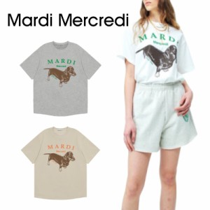 MARDI MERCREDI Tシャツ クルーネック Tシャツ 夏 半袖 メンズ レディース カジュアル ティーシャツ ストリート 正規品
