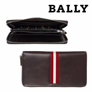 バリー BALLY メンズ 財布 サイフ ラウンドファスナー長財布 チョコ TEVIN271 CHOCOLATE   海外輸入品