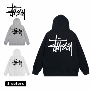 ステューシー STUSSY パーカー スウェット メンズ 長袖 プルオーバー 防風 防寒 無地 アウトドア おしゃれ トップス フード付き ゆったり