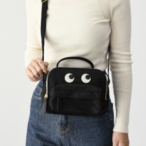 ANYA HINDMARCH アニヤ ハインドマーチ ポーチ 小物ケース アイズ クロスボディ152969 黒 ブラック BLACK レディース ショルダーバッグ 