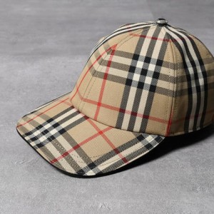 BURBERRY バーバリー チェック 帽子 CAP チェックコットン ベースボールキャップ 8068041 ユニセックス メンズ ARCHIVE BEIGE ベージュ 