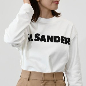 JILSANDER ジルサンダー トップス ロゴロンT J02GC0107 J45047 レディース 女性 WHITE ホワイト 白 ロゴ 長袖Tシャツ シンプル コットン 