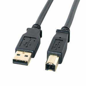USB2.0ケーブル 金メッキ ブラック 0.6m[KU20-06BKHK2]