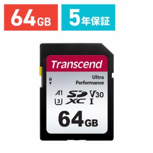 SDカード 64GB UHS-I U3 V30 A1 Transcend[TS64GSDC340S]