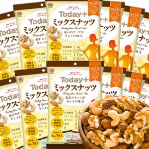 Ｔｏｄａｙ＋ ミックスナッツ １４０ｇ（２０ｇ７袋入り）１２袋セット 送料無料  ロカボ  素焼き おつまみ