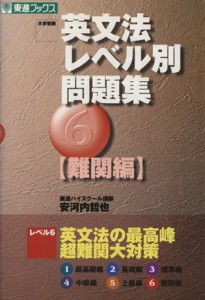 【中古】 大学受験　英文法レベル別問題集　難関編(６) 英文法の最高峰　超難関大対策 東進ブックス／安河内哲也(著者)