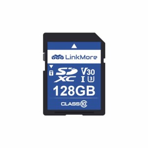 LinkMore SDカード 128GB メモリーカード 4K動画対応 / フルHD撮影/デジタルカメラ/一眼レフ / V30 / Class10 / UHS-I / U3【読込最大98M