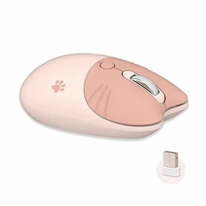 2.4Ghz USBワイヤレスマウス M3 可愛い猫のデザイン 静音 無線 マウス 省エネルギー3DPIモード 高精度 女性 子供用 おしゃれ カラフル コ