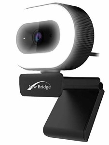 NEWBRIDGE ウェブカメラ フルHD 1080P LEDライト付き 小型 軽量 Webカメラ 内蔵マイク在宅勤務 リモートワーク PCカメラ NB-05