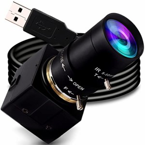 ELP ウェブカメラ 低照度 1080P USBカメラズーム 内蔵マイク 可変焦点レンズ パソコンカメラ H.264 手動ズームカメラ 接写 小型 Web会議