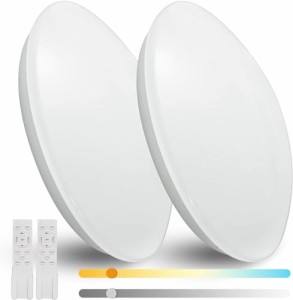 Antree LEDシーリングライト 6-8畳 2個セット 33W おしゃれ 照明器具 天井 電気 調光調色 led 8畳 休憩タイマー リモコン付き 寝室/ダイ