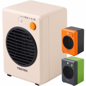 TEKNOS モバイルセラミックヒーター 4個セット 【 300W 小型 卓上 DCモーター搭載 電気ファンヒーター 】 転倒防止OFF機能付き セラミッ