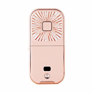 TARUMIZU 携帯扇風機 ピンク USB 給電可 4段階風量調整 携帯充電可 スマホスタンド 首掛け扇風機 風向き調節 3000mAh 大容量 扇風機 小型