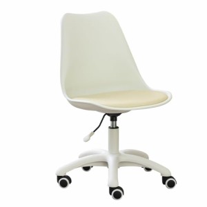 オーエスジェイ(OSJ) オフィスチェア デスクチェア おしゃれ 白 学習椅子 椅子 回転椅子 幅58×奥行51.5×高さ79~89cm 組み立て簡単 イー