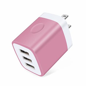 ACアダプター USBコンセント USB充電器 PSE認証 3USBポート 15W 携帯充電器 iPhone 15充電アダプター 急速充電 コンパクト 充電アダプタ