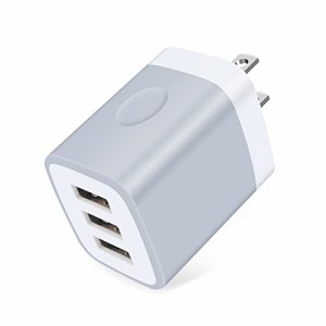 USB 充電器 3ポート ACアダプター コンセント usb 15.5W / 3.1A スマホ 充電器 iPhone 15充電器 携帯充電器 急速充電 コンパクト 充電ア