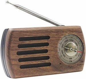 ポケットラジオ 携帯 FM/AM対応 レトロ 小型 モノラル 高感度 ワイドＦＭ ポータブル簡単操作 ポケットサイズ コンパクト 木製 ラジオ 通