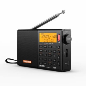 SIHUADUON D-808 ポータブルラジオ FM/AM/SW/LW/エアバンド ポケットラジオ SSB/BCL/DSP/RDS 高感度 小型 超軽量 電池式 充電式 オートオ