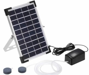 ソーラーエアーポンプ ソーラー エアーポンプ エア ポンプ 太陽光充電式 5W エアレーション 発電パネル 省電力動作 静音設計 軽量 各種水