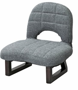 AZUMAYA 背もたれ付正座椅子 ポリエステル グレー色 LSS-23GY
