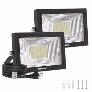 MEIKEE led 投光器 作業灯 看板灯 60W 昼光色 集魚灯 駐車場灯 省エネ 高輝度 豪雨対応 工場 IP66防水 体育館用 倉庫照明 防犯灯 ナイタ