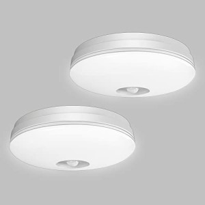 POOPEE LEDセンサーライト 小型 人感センサー付 LEDシーリングライト 4畳 照明器具 玄関灯 廊下灯 10W消費電力 60W相当 1100lm 天井照明 