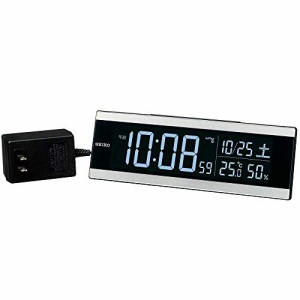 セイコークロック(Seiko Clock) セイコー クロック 置き時計 目覚まし時計 電波 デジタル 交流式 カラー液晶 シリーズC3 04:銀色ヘアライ