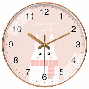 WiViVi 掛け時計 子供 大人 可愛い動物 時計 壁掛け おしゃれ clock 女の子 プレゼント 男の子 (ラビット)