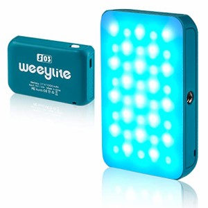 LED RGB カメラライト 照明 撮影用 物撮り 自撮り ビデオライト スマホ制御 Weeylite S03 1000mAh 2800k-6800k 充電式 カメラled 定常光